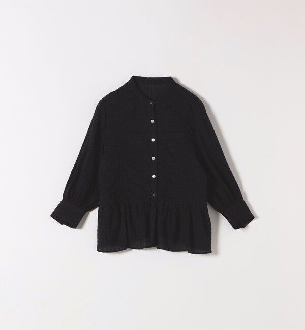 SHIPS any「SHIPS any:〈洗濯機可能〉楊柳 シャーリング ぺプラム ギャザー ブラウス」|シャツ・ブラウス|