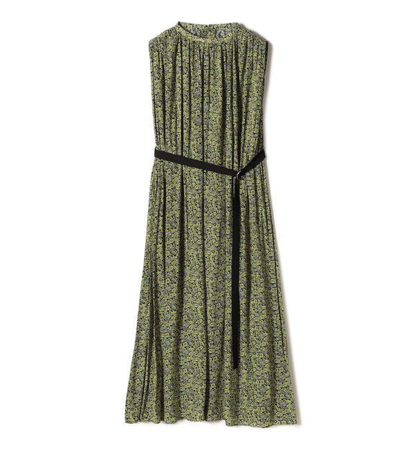 SHIPS for women「〈手洗い可能〉割繊 フラワー プリント ノースリーブ ワンピース」|ワンピース|