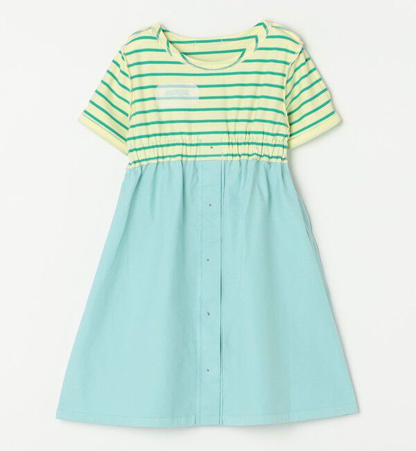 SHIPS any「SHIPS any: ロゴ 刺繍 ボーダー ドッキング ワンピース <KIDS>」|ワンピース|