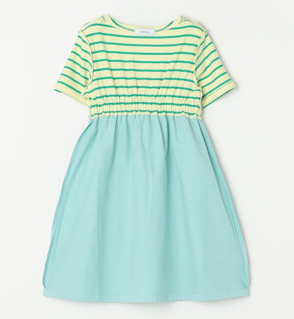 SHIPS any「SHIPS any: ロゴ 刺繍 ボーダー ドッキング ワンピース <KIDS>」|ワンピース|