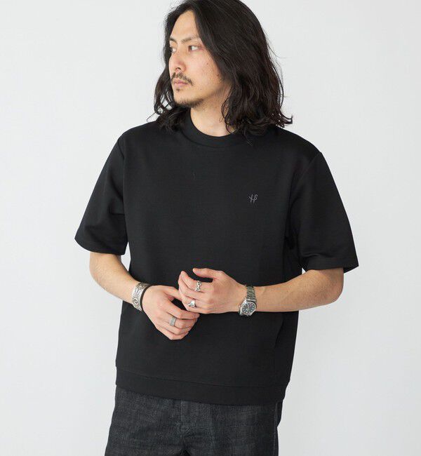 SHIPS「【WEB限定】SHIPS: テレワーク ビズ ワンポイントロゴ ポンチ Tシャツ」|Tシャツ・カットソー|