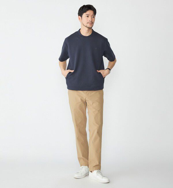 SHIPS「【WEB限定】SHIPS: テレワーク ビズ ワンポイントロゴ ポンチ Tシャツ」|Tシャツ・カットソー|