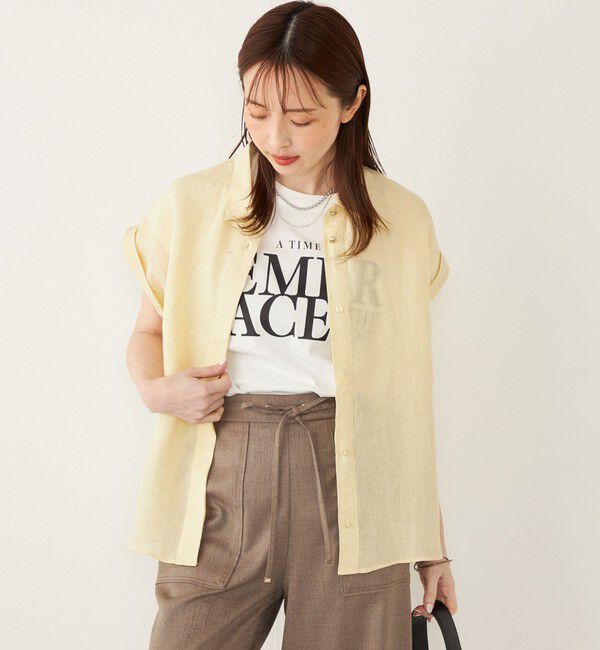 SHIPS Colors 「SHIPS Colors:ユーロ リネン (EURO Linen) ヒヨク シャツ◇」|シャツ・ブラウス|