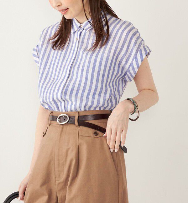 SHIPS Colors 「SHIPS Colors:ユーロ リネン (EURO Linen) ヒヨク シャツ◇」|シャツ・ブラウス|ライトブルー