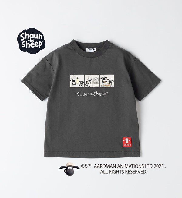 SHIPS Colors 「SHIPS Colors:80～130cm / ひつじのショーン コミックプリント Tシャツ◇」|Tシャツ・カットソー|ダークグレー