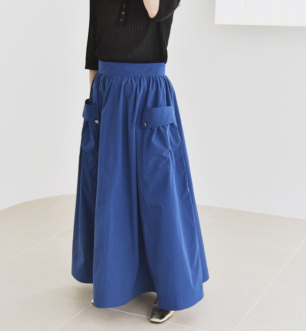 quaranciel「quaranciel:〈洗濯機可能〉タイプライター ギャザー フレア ポケット スカート」|スカート|