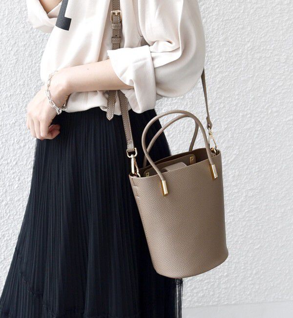 SHIPS for women「【WEB限定】ショルダー 付 バケツ型 トート バッグ」|ショルダー・メッセンジャー|ライトカーキ
