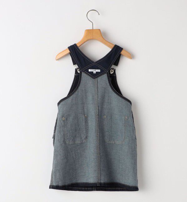 SHIPS KIDS「SHIPS KIDS:100～130cm /デニム オーバーオール スカート」|ジャンパースカート|