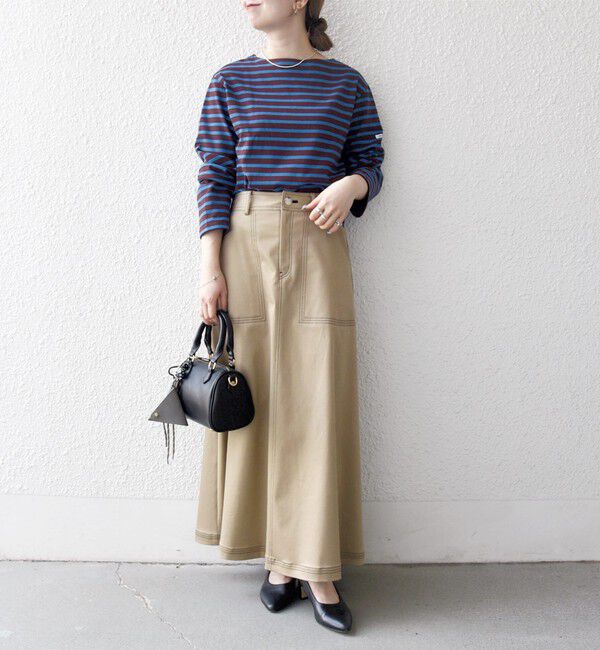 SHIPS any「ORCIVAL:〈手洗い可能〉ボートネック ボーダー ロングスリーブ プルオーバー 25AW」|Tシャツ・カットソー|