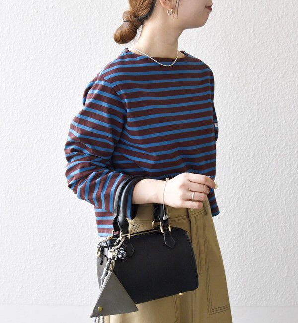 SHIPS any「ORCIVAL:〈手洗い可能〉ボートネック ボーダー ロングスリーブ プルオーバー 25AW」|Tシャツ・カットソー|