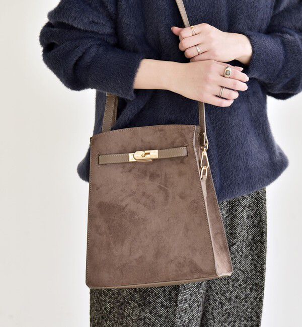 quaranciel「quaranciel: ベルトデザイン スクエア ショルダー バッグ」|ショルダー・メッセンジャー|