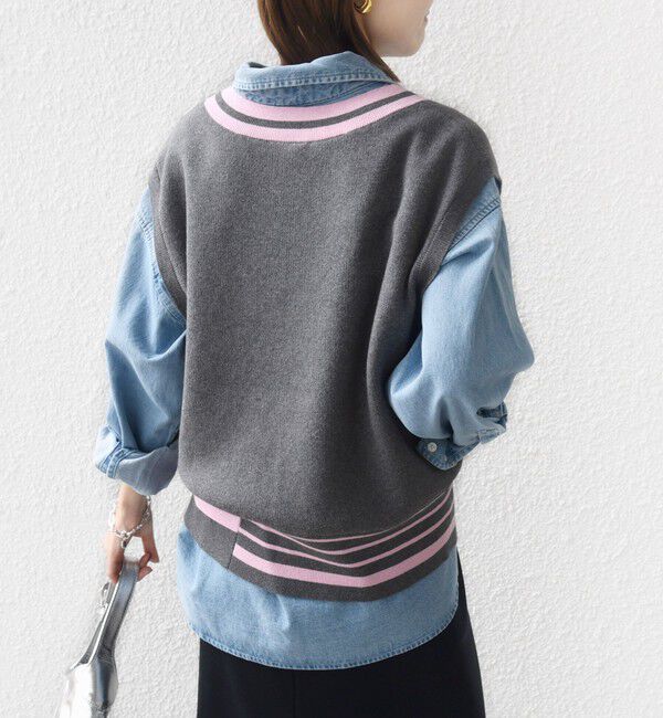 SHIPS for women「【WEB限定】〈手洗い可能〉チルデン ニット ベスト」|ベスト・ジレ|