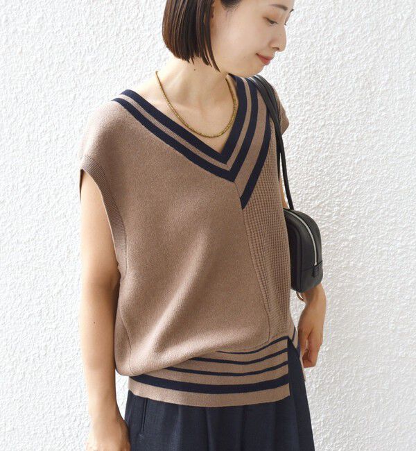 SHIPS for women「【WEB限定】〈手洗い可能〉チルデン ニット ベスト」|ベスト・ジレ|