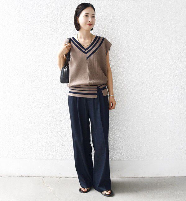SHIPS for women「【WEB限定】〈手洗い可能〉チルデン ニット ベスト」|ベスト・ジレ|