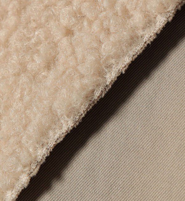 SHIPS any「FLAT YOU: ポリエステル ムートン ボア ロング コート」|ステンカラーコート|