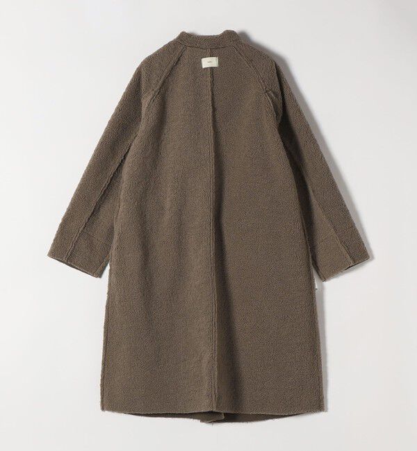 SHIPS any「FLAT YOU: ポリエステル ムートン ボア ロング コート」|ステンカラーコート|