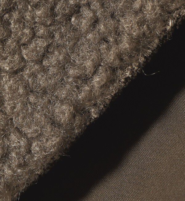 SHIPS any「FLAT YOU: ポリエステル ムートン ボア ロング コート」|ステンカラーコート|