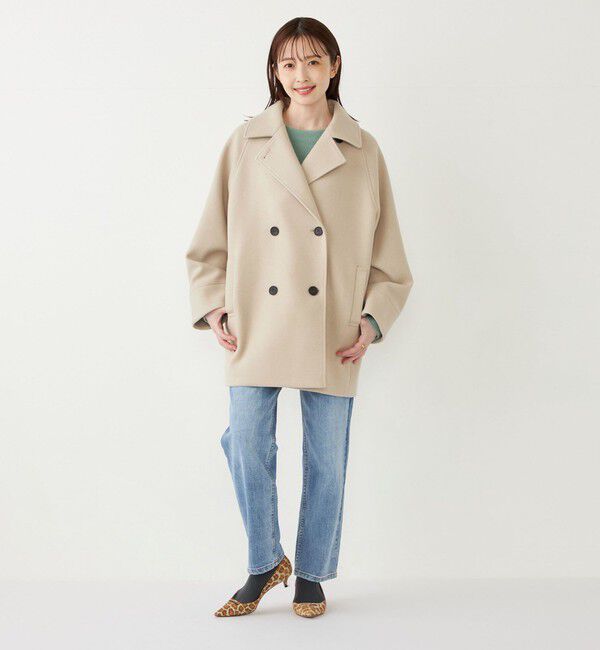 SHIPS Colors 「SHIPS Colors:〈手洗い可能〉ジャージーメルトン ピーコート◇」|ピーコート|