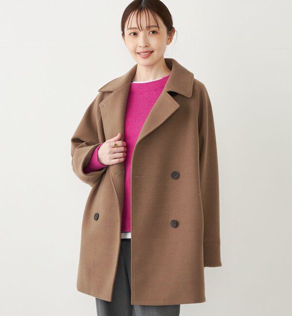 SHIPS Colors 「SHIPS Colors:〈手洗い可能〉ジャージーメルトン ピーコート◇」|ピーコート|