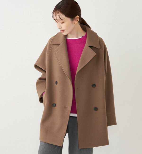 SHIPS Colors 「SHIPS Colors:〈手洗い可能〉ジャージーメルトン ピーコート◇」|ピーコート|