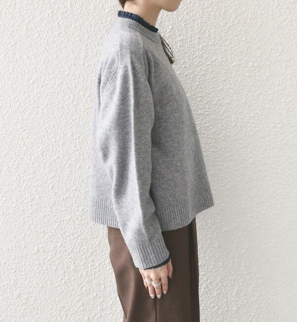 SHIPS Colors 「SHIPS Colors:〈手洗い可能〉CASHMILE(R) サドルショルダー ニット」|ニット・セーター|