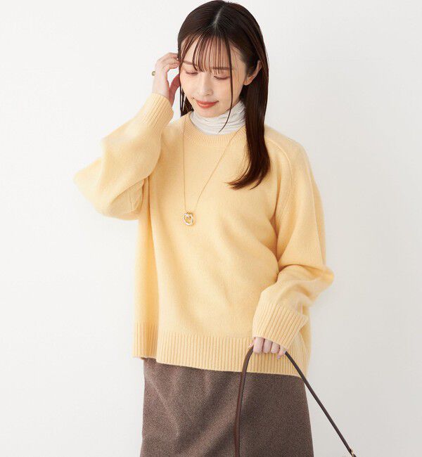 SHIPS Colors 「SHIPS Colors:〈手洗い可能〉CASHMILE(R) サドルショルダー ニット」|ニット・セーター|