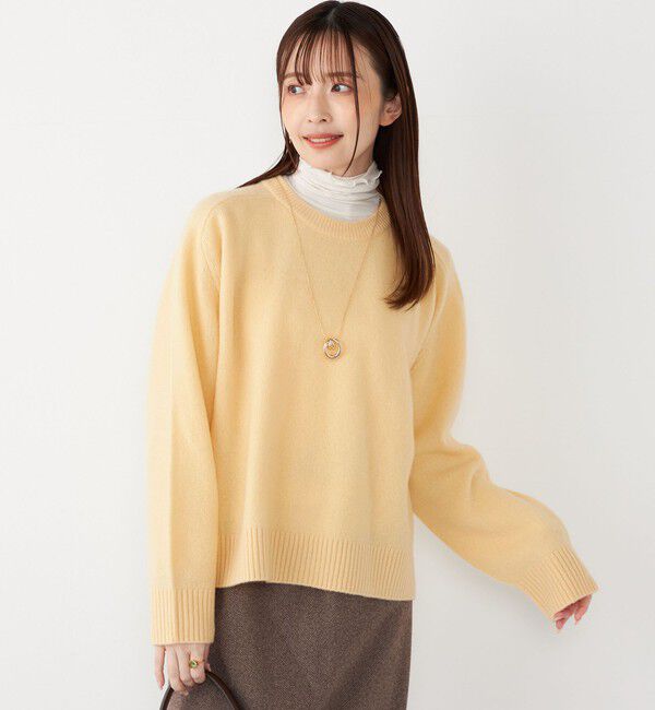 SHIPS Colors 「SHIPS Colors:〈手洗い可能〉CASHMILE(R) サドルショルダー ニット」|ニット・セーター|