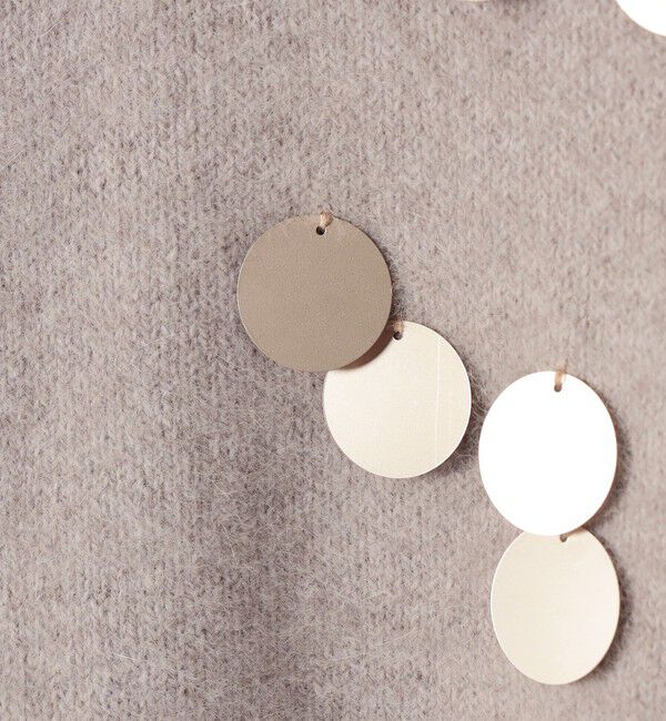 SHIPS for women「〈手洗い可能〉フォックス スパンコール クルーネック ニット」|ニット・セーター|