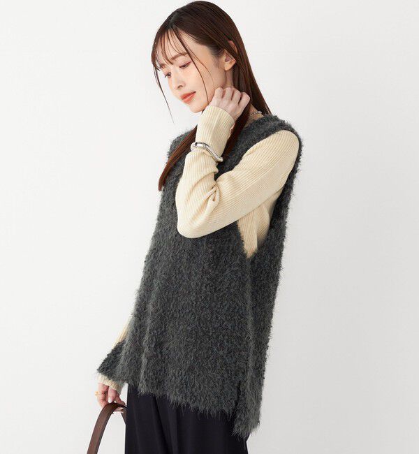 SHIPS Colors 「SHIPS Colors:〈手洗い可能〉ポコポコ ベスト &times; リブニット セット◇」|ニット・セーター|