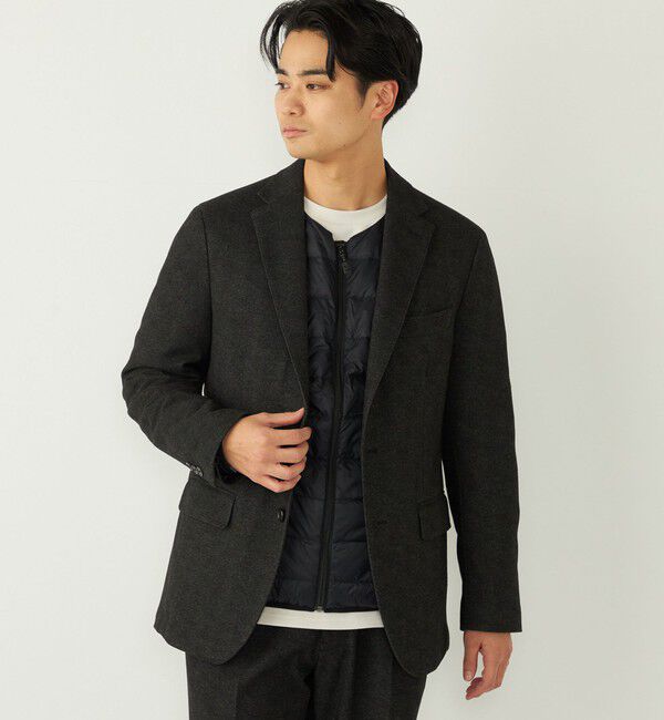 SHIPS Colors 「SHIPS Colors:〈手洗い可能〉AVANT(R) ウィンター ジャケット(セットアップ対応)」|テーラードジャケット|ブラック