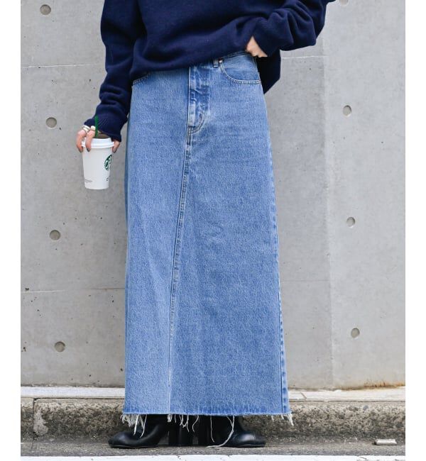 OUTDOOR PRODUCTS Usual Things「追加3 ULTデニムスリットリーンスカート」|スカート|