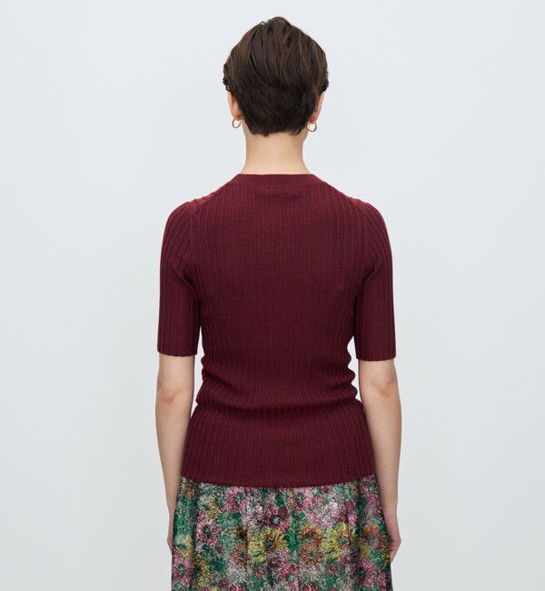 TOMORROWLAND collection「カシミヤシルクリブ ハーフスリーブプルオーバー」|ニット・セーター|