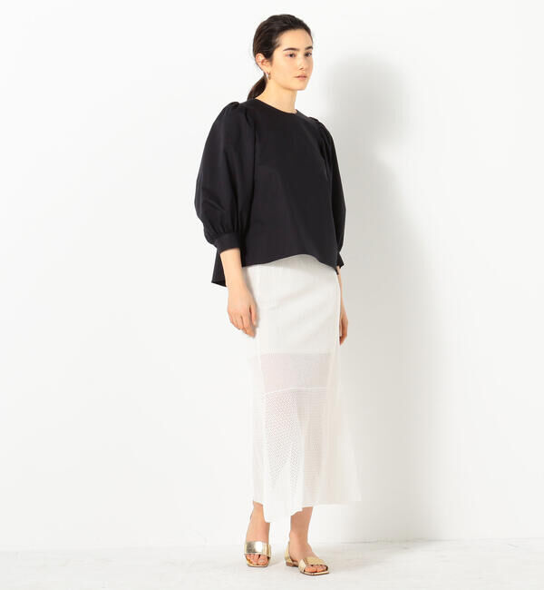 Ballsey「ペーパーレース マーメイドロングスカート」|フレア|