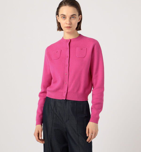 CABaN「コットンカシミヤ クルーネックカーディガン」|カーディガン|