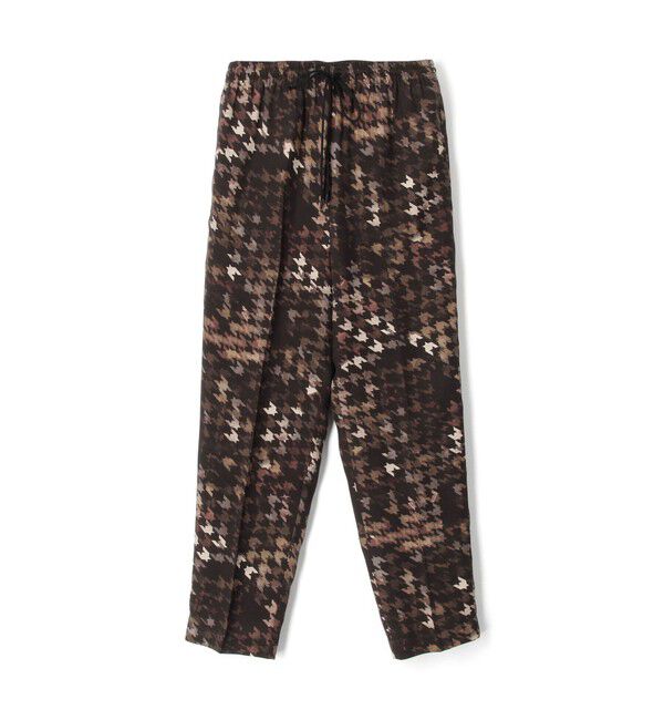 DES PRES「ハウンドトゥースグラフィカルプリント ウエストギャザーテーパードパンツ」|その他|