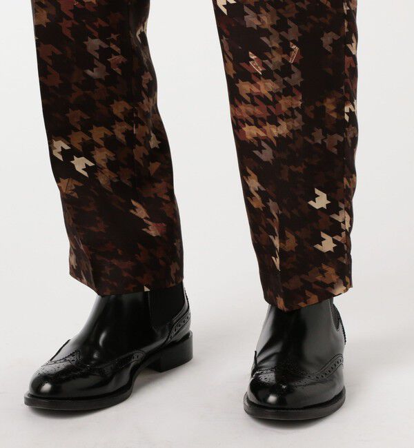 DES PRES「ハウンドトゥースグラフィカルプリント ウエストギャザーテーパードパンツ」|その他|