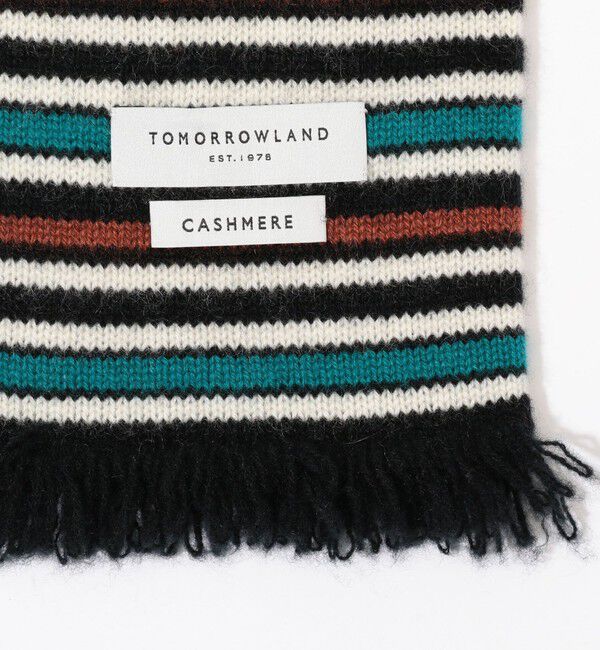 TOMORROWLAND GOODS「カシミヤ ミドルゲージ ミニボーダーマフラー」|マフラー|