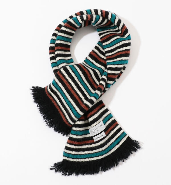 TOMORROWLAND GOODS「カシミヤ ミドルゲージ ミニボーダーマフラー」|マフラー|