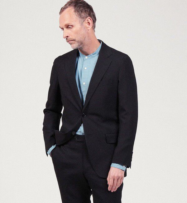 TOMORROWLAND MENS「ウールシルクポリウレタン シングル2Bテーラードジャケット MOOVING」|テーラードジャケット|