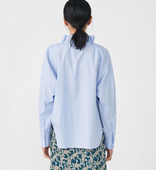 MACPHEE「コットンブロード フリルカラーブラウス」|シャツ・ブラウス|