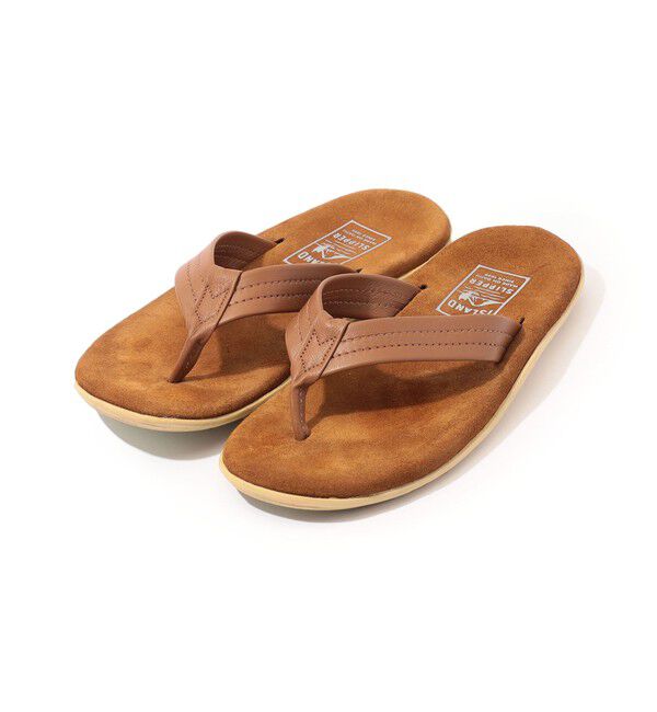 TOMORROWLAND GOODS「【別注】ISLAND SLIPPER PT202 レザートングサンダル」|サンダル|45 キャメル