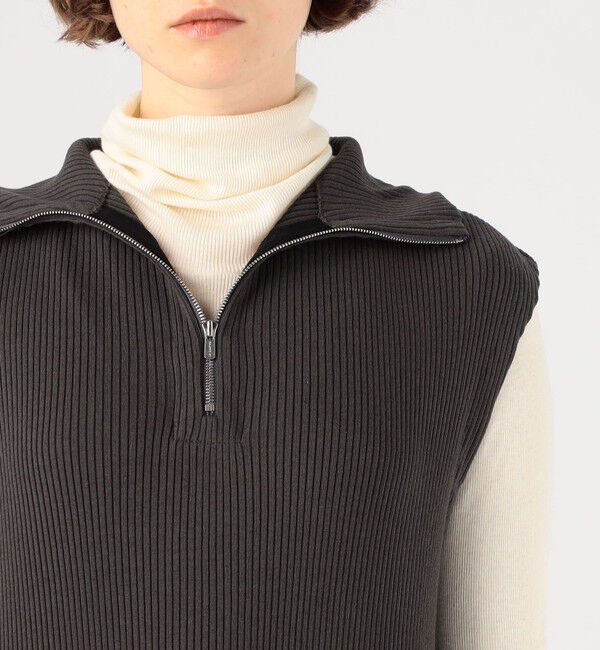 GALERIE VIE「コットンウールリブジップアップワンピース」|ワンピース|