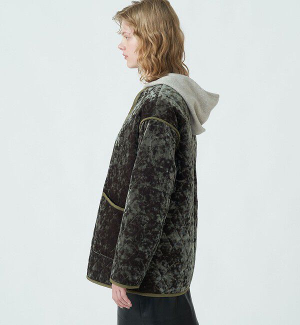 MACPHEE「ポリエステルベロア キルティングジャケット」|ブルゾン・スタジャン|