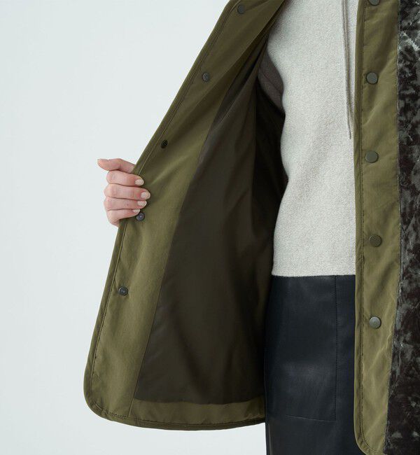 MACPHEE「ポリエステルベロア キルティングジャケット」|ブルゾン・スタジャン|