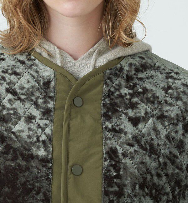 MACPHEE「ポリエステルベロア キルティングジャケット」|ブルゾン・スタジャン|