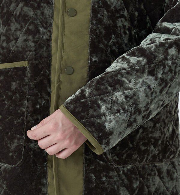 MACPHEE「ポリエステルベロア キルティングジャケット」|ブルゾン・スタジャン|