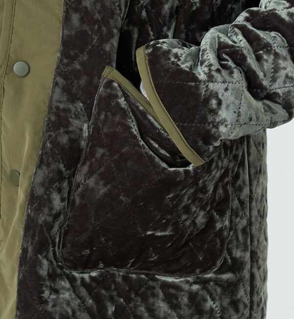 MACPHEE「ポリエステルベロア キルティングジャケット」|ブルゾン・スタジャン|