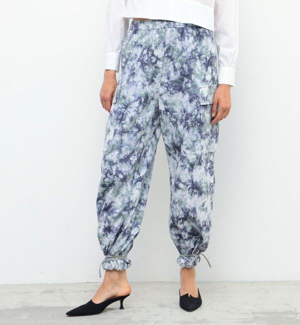 BACCA「メランジェコーデュロイ タイダイパラシュートパンツ」|カーゴ|