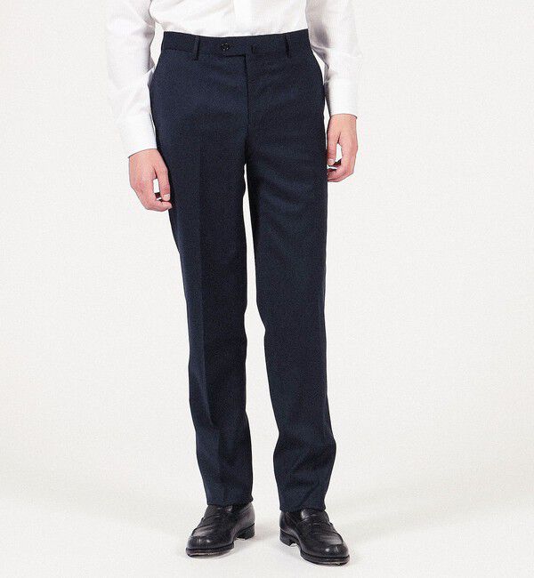 TOMORROWLAND MENS「ストレッチサキソニー ノープリーツスリムスラックス MARLANE」|スラックス|