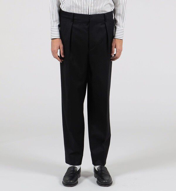TOMORROWLAND MENS「ウールナイロンカシミヤ サイドアジャスターパンツ」|チノ|